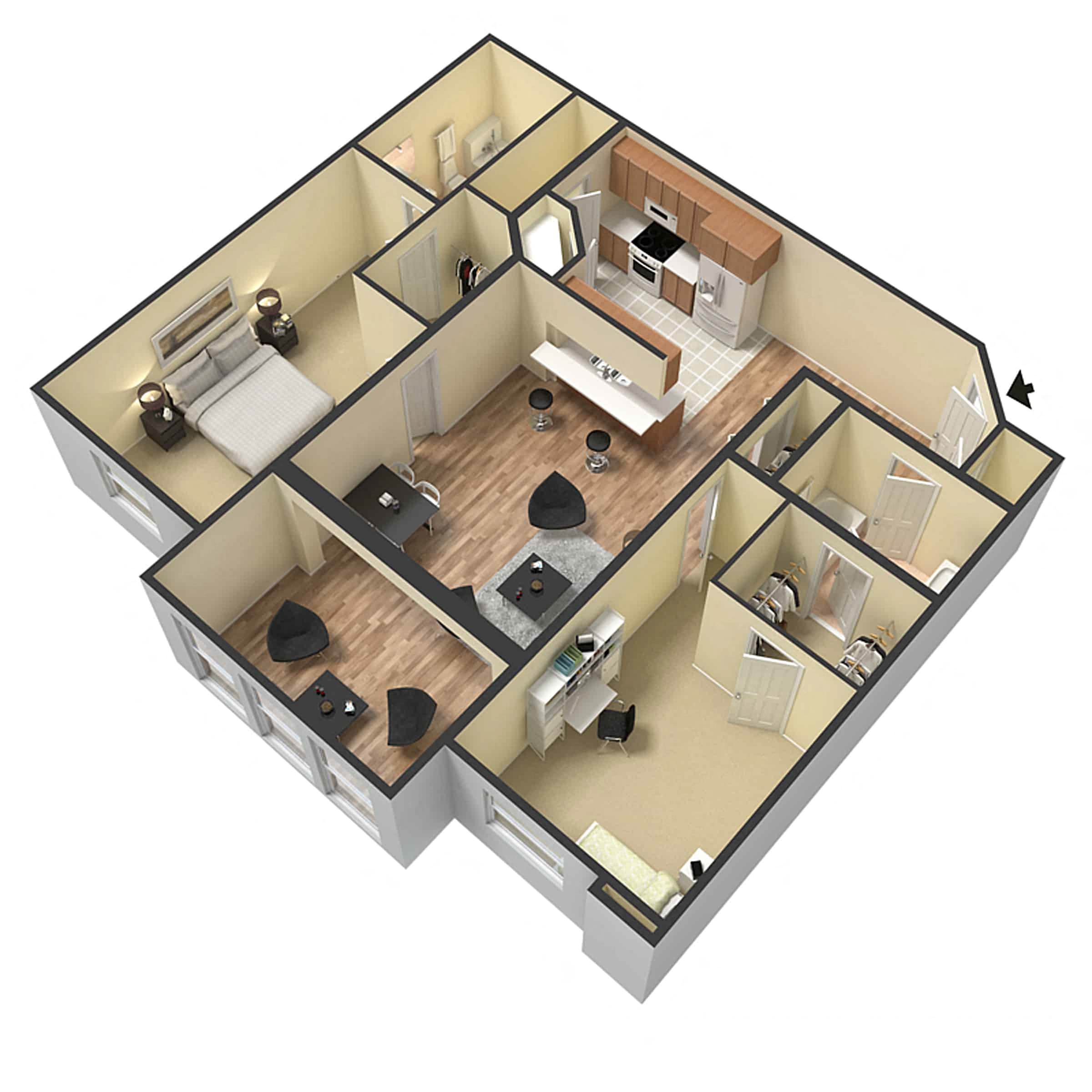 View Our 1 & 2 Bedroom Apartment Floor Plans Homestead